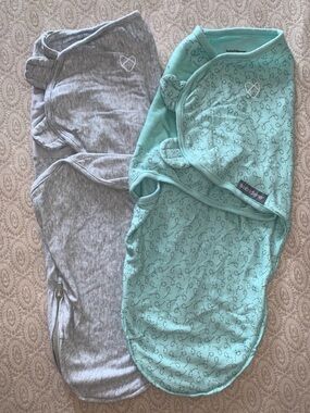 Swaddle Designs Mint & Heather Gray Infant Swaddle Two-Pack